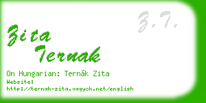 zita ternak business card